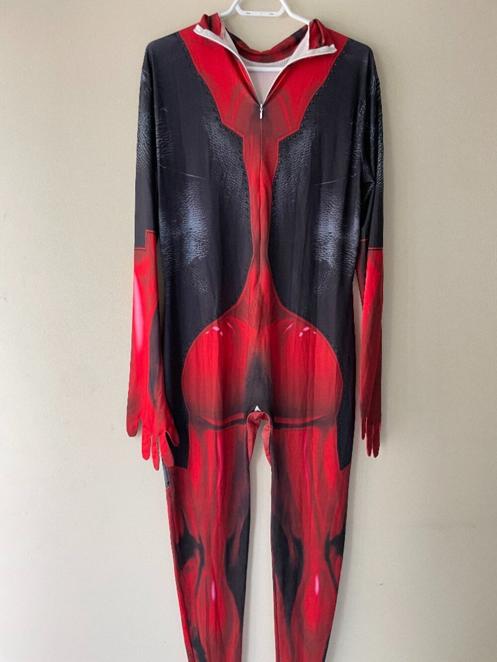 Red & Black Muscle Bodysuit Costume